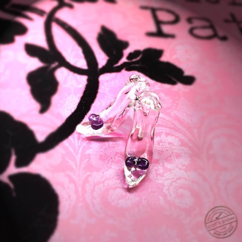 ガラスの靴】シンデレラが落とした ガラスの靴のペンダント【ガラス