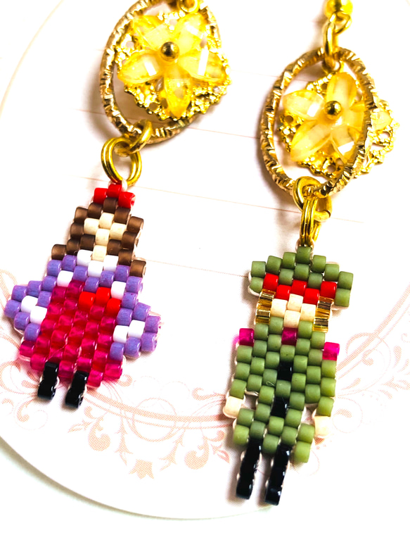デリカビーズピアス/イヤリング アイスクリーム ピアス（フック
