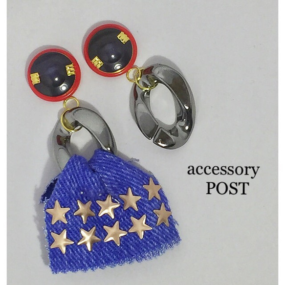 ヴィンテージカボションデニムaccessory 2枚目の画像