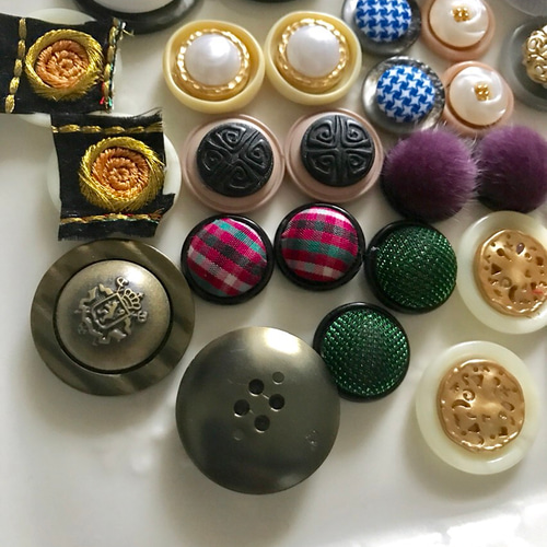 593.ヴィンテージオリジナルカボション ボタンセット ボタン