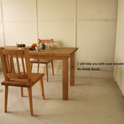 ダイニングテーブル 無垢板 モミの木 001 横150ｃｍ 宮崎 無垢家具 モミの木家具 2枚目の画像