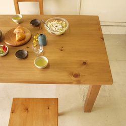 ダイニングテーブル 無垢板 モミの木 001 横150ｃｍ 宮崎 無垢家具 モミの木家具 1枚目の画像