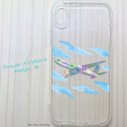 花柄 飛行機 スマホケース iPhone13 iPhone12 Galaxy Xperia ほぼ 全機種対応 4枚目の画像