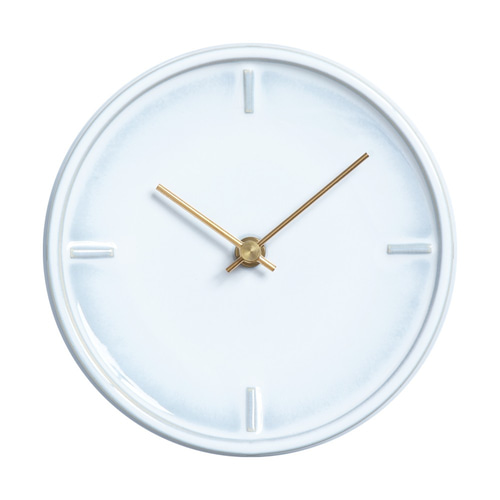 陶器の壁掛け時計 GLAZED CLOCK 乳白釉 掛け時計・置き時計 SUGY 通販