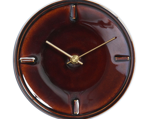 陶器　時計 壁掛け時計 GLAZED CLOCK 陶器時計 フック付 Z-01 Z-02 Z-03 Z