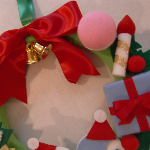 SHIDO-RICO フェルトで作るクリスマスリース 型紙＆レシピ 型紙 Shido