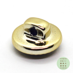 12mm ゴールドのロープの縁どりのついたイカリ（アンカー）の小さいボタン（オレンジ／丸）6個セット #BU-0003 4枚目の画像
