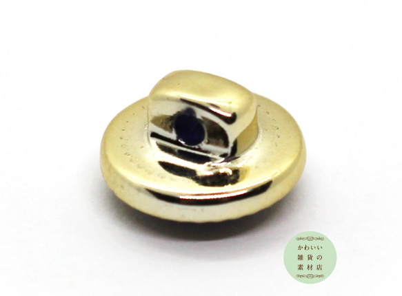 12mm ゴールドのロープの縁どりのついたイカリ（アンカー）の小さいボタン（オレンジ／丸）6個セット #BU-0003 4枚目の画像