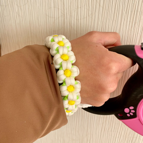 パラコード　150m ハンドメイド　組合せ自由　リード　ストラップ　首輪　犬 set【首輪一体型オーダーメイドリード（専用収納ポーチ付き