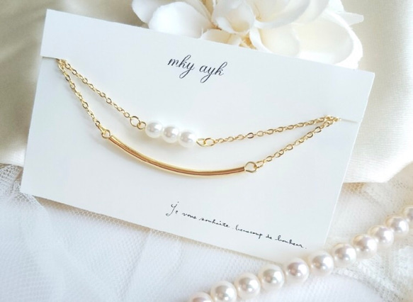 チェコガラスの2連ブレスレット 3枚目の画像