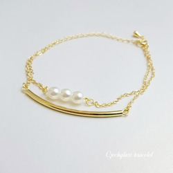 チェコガラスの2連ブレスレット 5枚目の画像