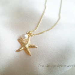 Sea star czechglass necklace 3枚目の画像