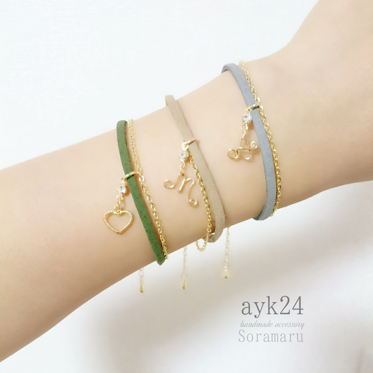ゴールド) チャームブレスレット ステンレス シルバー 2連 重ね