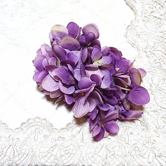 パープル紫陽花のバレッタ♪ 2枚目の画像