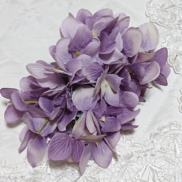 パープル紫陽花のバレッタ♪ 5枚目の画像