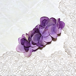 パープル紫陽花のバレッタ♪ 4枚目の画像