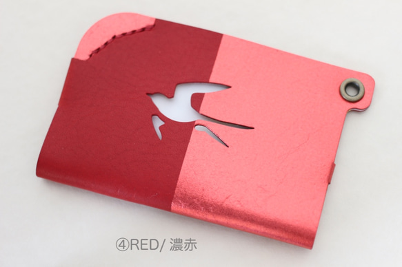 道中安全ツバメパスケース　TSUBAME PASS HOLDER　④RED/濃赤 1枚目の画像