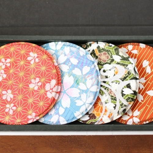 京友禅金彩のコースター coaster-彩-（4入）001 その他キッチン小物