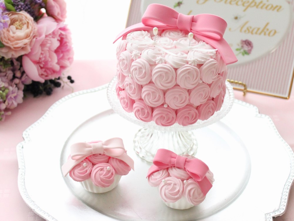 ピンクグラデーションオンブルケーキ（１段）