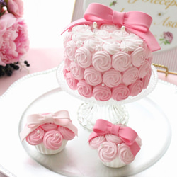 新品 ヴィラリ 希少 ケーキキャンドル キャンドル ピンク リボン ★ 0_2fbedd227a3132be7220e71c197a