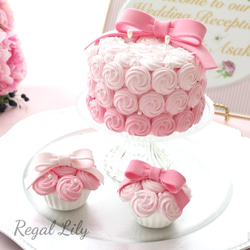 ピンクグラデーションオンブルケーキ（２段） 3枚目の画像