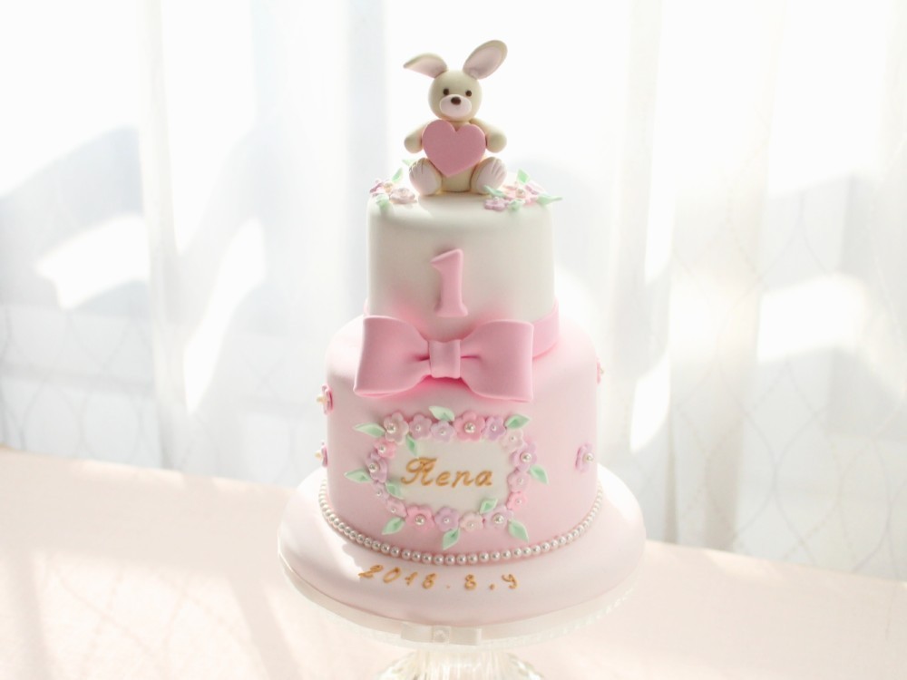 ウサギのベビーケーキ(クリアケース付)