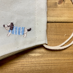 ＊ワンちゃん刺繍　春マスク＊　息がしやすい　 6枚目の画像