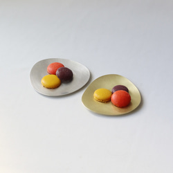 Stone S ふぞろいの小皿　[   錫銀　] 9枚目の画像