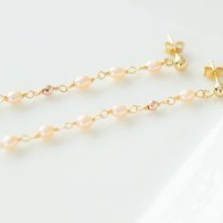 K14gf淡水珍珠（粉紅米）·穿孔 第5張的照片