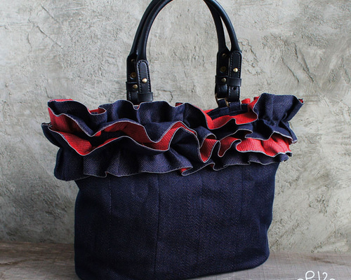 デニム フリル トートバッグ JILL by JILL STUART」大人気のフリルトートからトレンドの