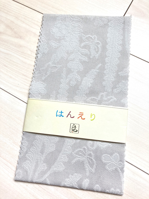 ひでや工房半衿・半襟「絡み織・花鳥（ベージュ）」 1枚目の画像