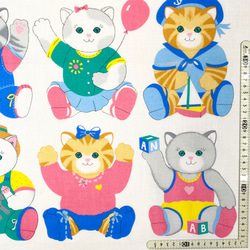 USAコットン　V.I.P.  ヴィンテージ  Baby Cats  V26   布幅１１０×９０㎝ 4枚目の画像