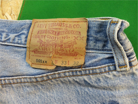 大特価!!/Levi's 501xx/W33L32/一点物/リメイク/パッチワークジーンズ9 3枚目の画像