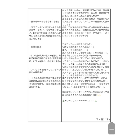 【クリスマス】３匹のネコとサンタクロース パネルシアター 8枚目の画像