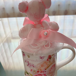 ハンドメイド♥姫系テディベア♥レースから生まれたふわふわキラキラ 4枚目の画像