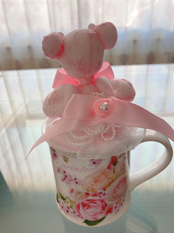 ハンドメイド♥姫系テディベア♥レースから生まれたふわふわキラキラ 4枚目の画像