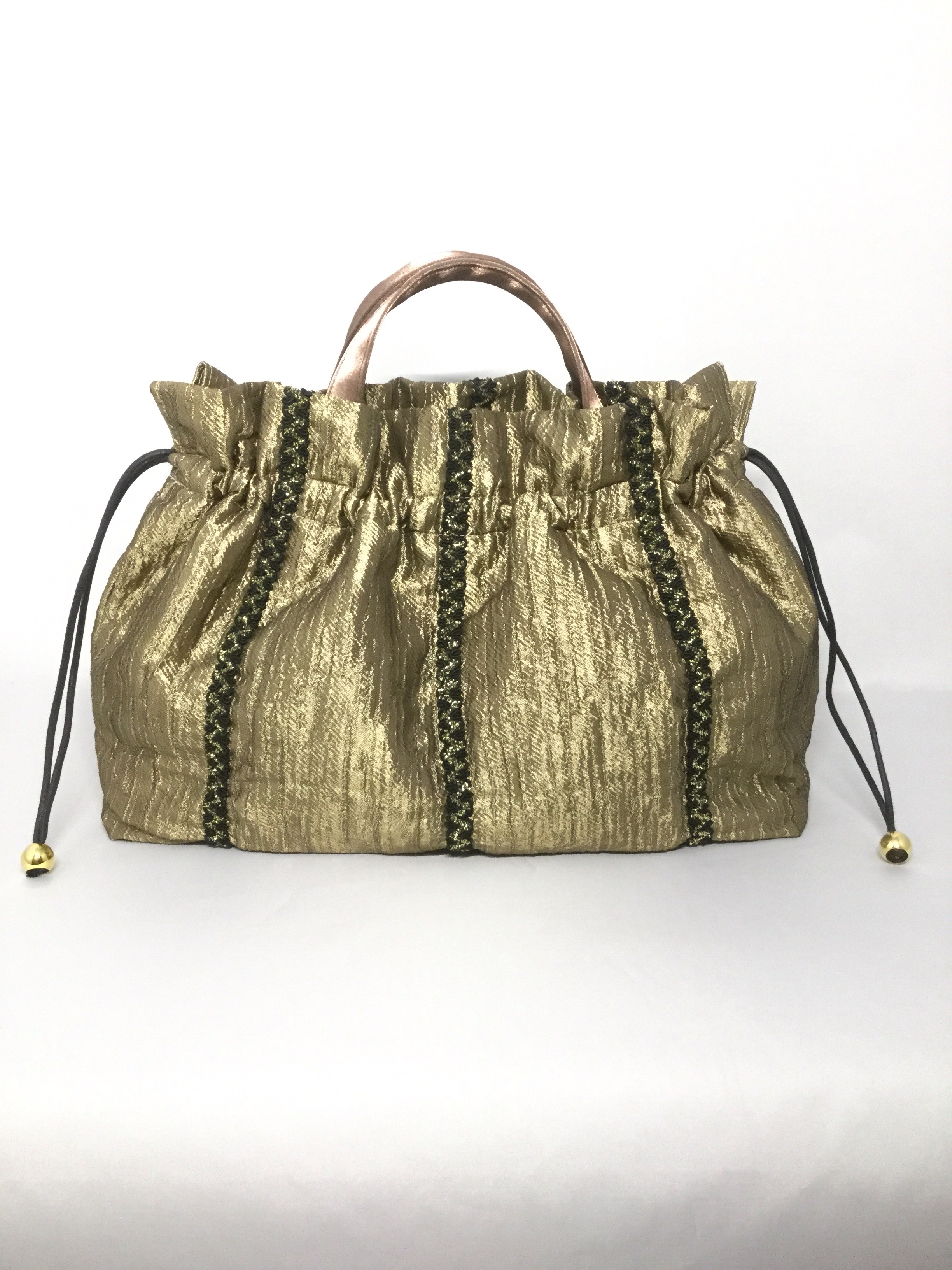 「Creema限定」ゴールド巾着トート