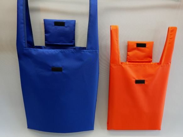折りたたみレジ袋・エコバック・ショッピングバック・フタ付き・耐久撥水・日本製・Ｍサイズ 6枚目の画像
