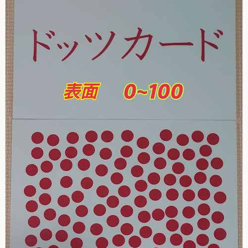 新品〘0歳から始める〙ドッツカード【0〜100】算数記号、袋付