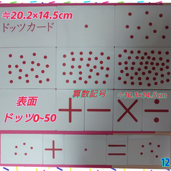 新品】〘0歳から始める〙ドッツカード【0〜50】算数記号、袋付
