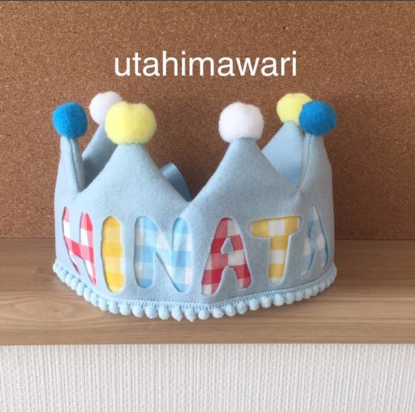 人気アイテム＞white denim crown ベビークラウン/バースデー