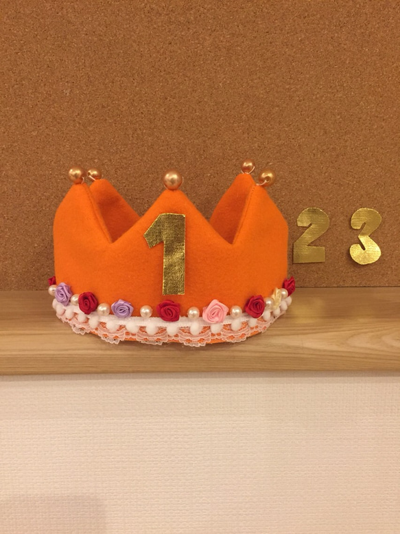 出産祝い プレゼント にも♡ プリンセス バースデークラウン ベビークラウン 1枚目の画像