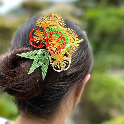 ❣️1点物❣️】松竹梅の髪飾り 〜誉〜 ヘッドドレス（アクセサリー