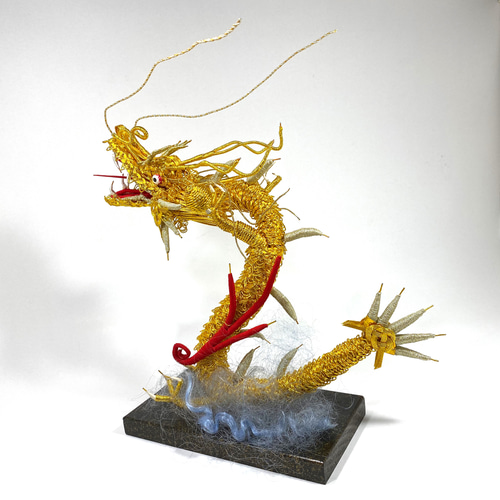 金龍オブジェ　引き取り対応のみ 楽天市場】龍の置物 玄関 風水 竜の置き物 金 インテリア リビング