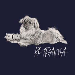 ペットのイラストオーダー/犬や猫の似顔絵/モノトーン イラスト