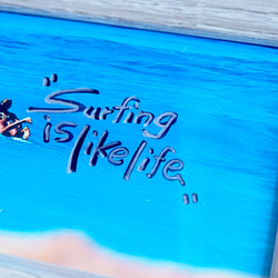 GOOD DAY STORE オリジナル フォトフレームセット【Sufing is like life】手書き 手作り 2枚目の画像