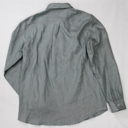 フレンチリネン　ヘリンボーンプルオーバーシャツ 6枚目の画像
