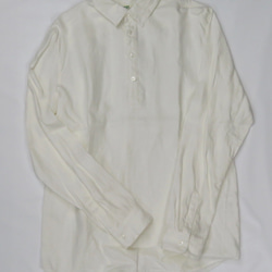 フレンチリネン　ヘリンボーンプルオーバーシャツ 3枚目の画像