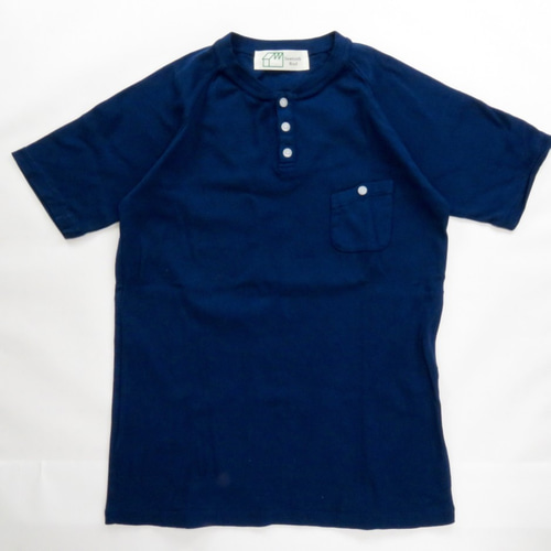 Lot 4055 インディゴヘンリーネックT サイズL