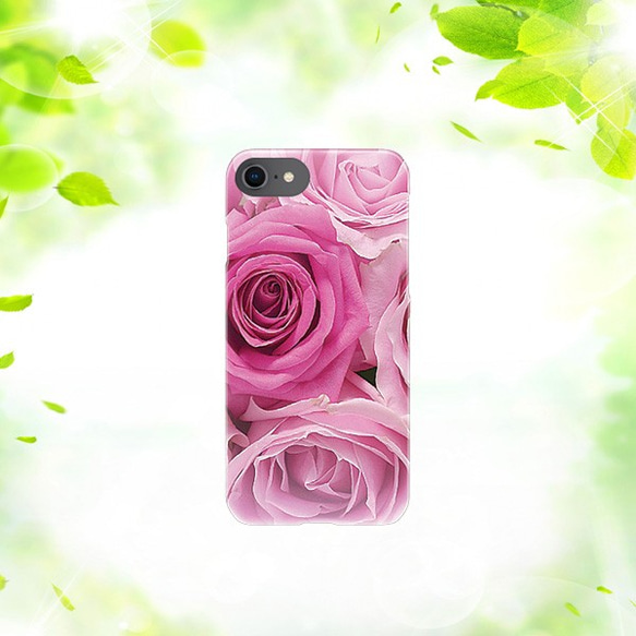 ピンクの薔薇　iPhoneスマホケース　夢がいっぱい 1枚目の画像